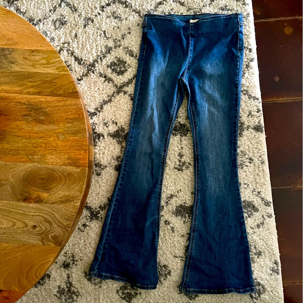 Chelsea & Violet Girls Pull On Stretch Denim Flare Jeans  Size XL
